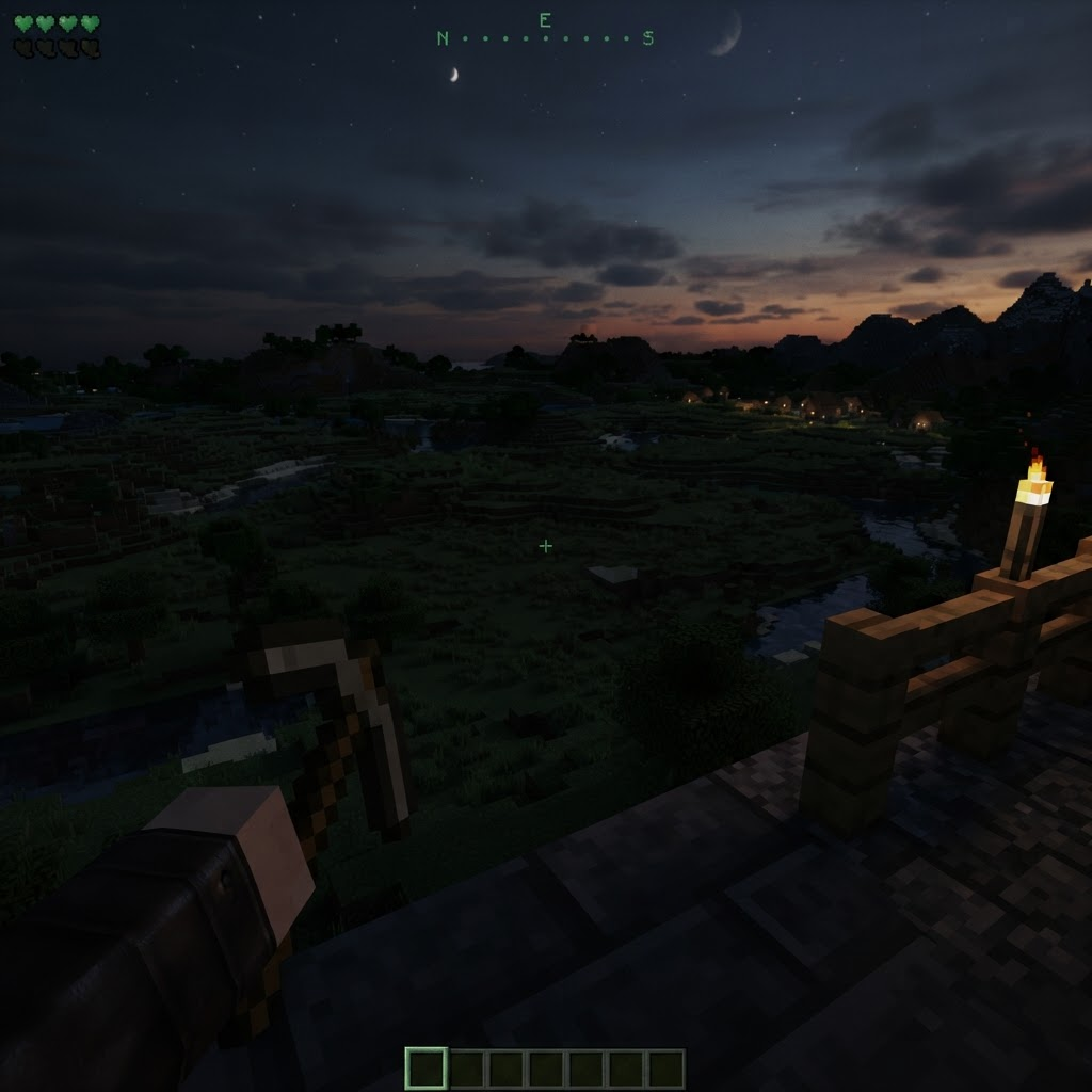 In-game view of a single-player world with LimitlessClient HUD overlays